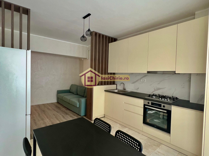 Apartament de inchiriat cu 2 camere in Iasi, de tip semidecomandat, suprafata de 50 mp, zona Copou(Royal Town)