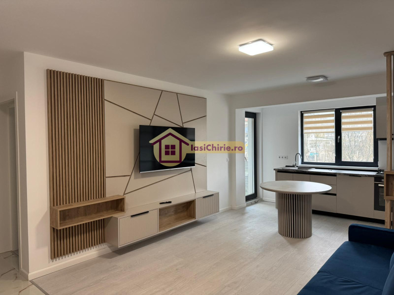 Apartament de inchiriat cu 2 camere in Iasi, de tip semidecomandat, suprafata de 53 mp, zona Visani
