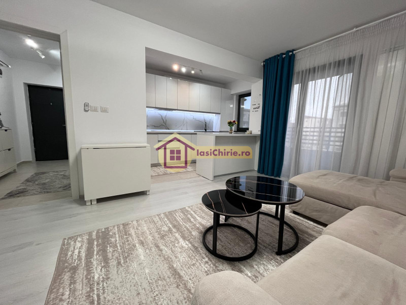 Apartament de inchiriat cu 2 camere in Iasi, de tip semidecomandat, suprafata de 50 mp, zona Baza 3(Carrefour Felicia)