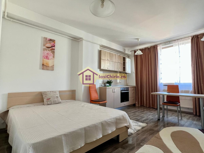 Apartament de inchiriat cu o camera in Iasi, de tip Open space, suprafata de 30 mp, zona Tatarasi(Tatarasi Sud )