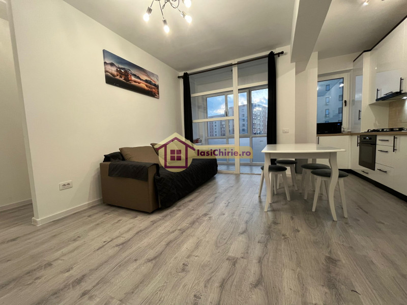 Apartament de inchiriat cu 2 camere in Iasi, de tip semidecomandat, suprafata de 45 mp, zona Lunca Cetatuii(Complex Visoianu)