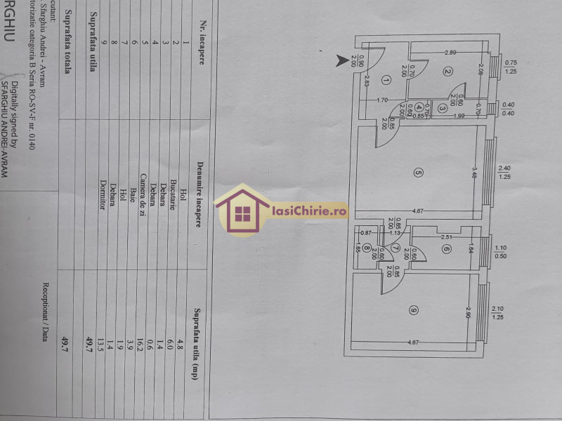 Apartament de inchiriat cu 2 camere in Iasi, zona Podu Ros - poza 1
