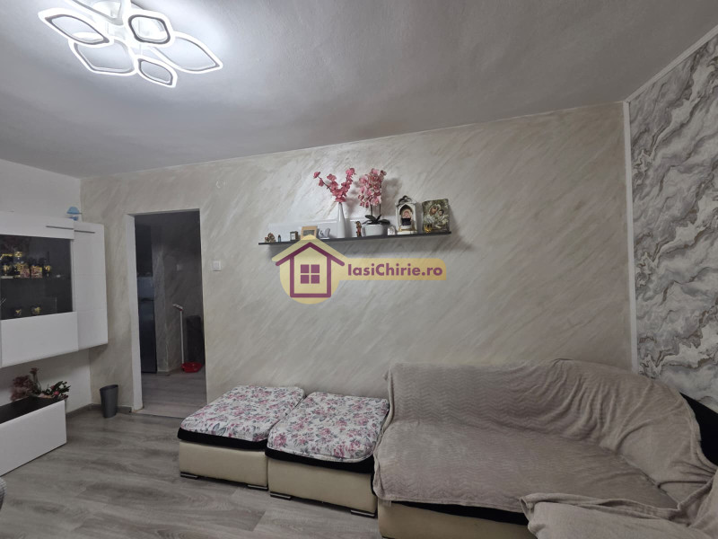 Apartament de inchiriat cu 3 camere in Iasi, de tip decomandat, suprafata de 52 mp, zona Mircea cel Batran