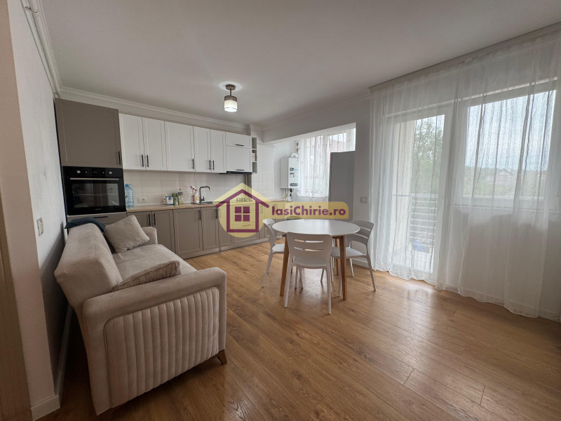 Apartament de inchiriat cu 3 camere in Iasi, de tip semidecomandat, suprafata de 60 mp, zona Visani