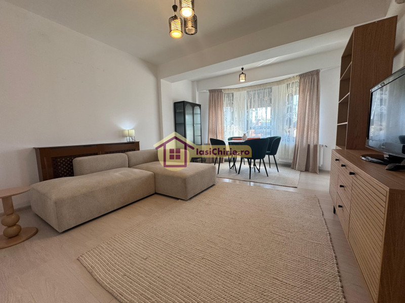 Apartament de inchiriat cu 2 camere in Iasi, de tip semidecomandat, suprafata de 50 mp, zona Moara de Vant