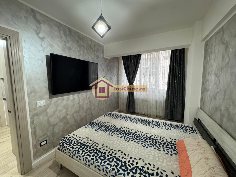Apartament de inchiriat cu 2 camere in Iasi, de tip semidecomandat, suprafata de 45 mp, zona Visani