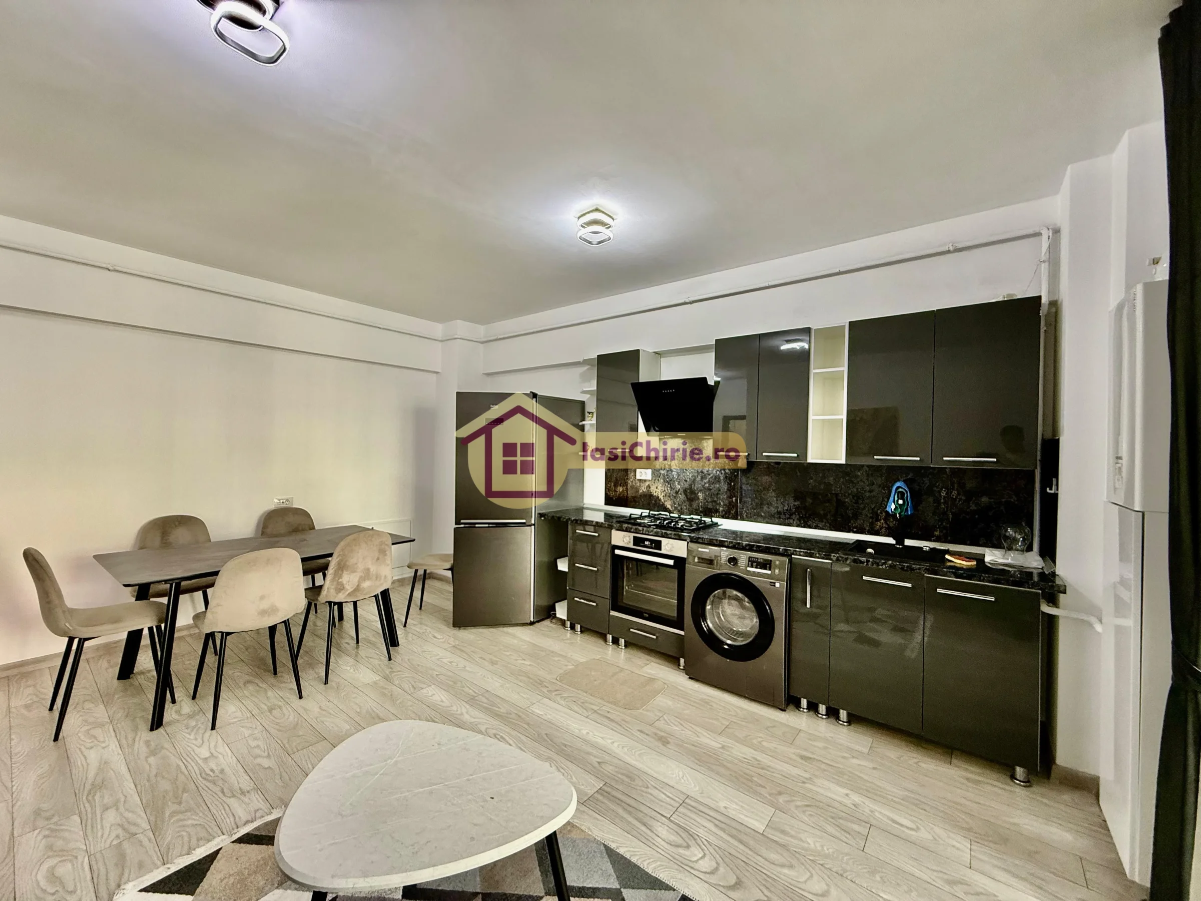 Apartament de inchiriat cu 2 camere in Iasi, de tip Open space, suprafata de 49 mp, zona Pacurari(Kaufland)